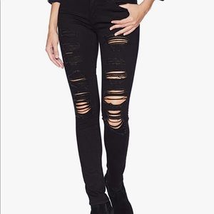 Levi’s black ripped jeans